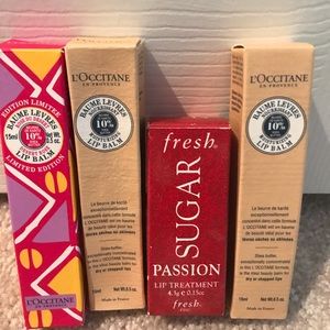 L’Occitane and FRESH lip balms